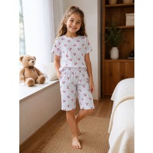Pamuklu Rahat Ev Giyim Şortlu Pijama Takımı