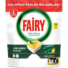 1001 Hepsi Bir Arada Bulaşık Makinesi Deterjanı Kapsülü/tableti 36 Yıkama Limon Kokulu