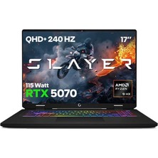 1001 Slayer R9M3D XL-5070 C2 Amd Ryzen 9 9955HX3D 32GB Ram 1tb SSD RTX5070 17" Qhd+ 240Hz IPS Freedos Oyu