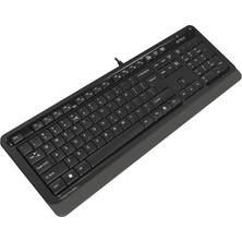 1001 A4 Tech FK10 Q USB Türkçe Fn-Multimedya Klavye,siyah/gri