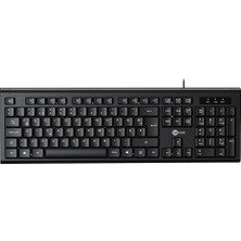 1001 KB101 USB Kablolu Türkçe F Klavye Siyah