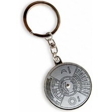 1001 Mekanik Sonsuz Takvim Anahtarlık Analog Çevirme Mekanizmalı Unisex Hediyelik 50 Yıllık 2010 206