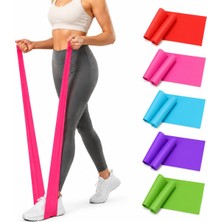 1001 150 cm Pilates Bandı, Orta Sertlik Egzersiz Bandı, Esnek Latex Direnç Lastiği, Yoga Fitness Fizi