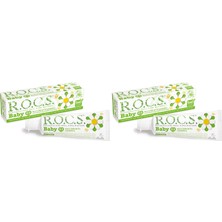 1001 Baby 0-3 Yaş Papatya Özlü Florürsüz Bebek Diş Macunu (1 x 45 G) (2 Paketi)