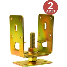 1001 Metal Pergule Ayağı, 7‑12 cm Ayarlanabilir, M14 Civatalı, Tablalı, Bahçe, Kamelya, Tente Aya�