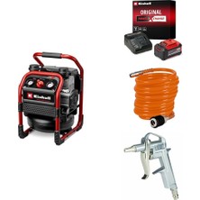 1001 Sılenzzo 18/160, Akülü Kompresör + 18V 5,2 Ah Pxc Starter-Kit (Başlangıç Seti), Akü ve Şarj