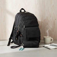 Duomino Krinkıl Suya Dayanıklı Büyük Boy Siyah Klinkır Sırt Çantası 15,6 Laptop Seyahat Okul Çanta Kalemlik Takım