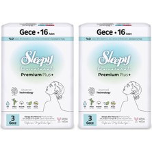 1001 Bio Natural Premium Plus Hijyenik Ped Gece 16 Adet (2 Paketi)