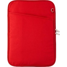 1001 13" - 14'' - 15'' Inç Uyumlu Kırmızı Notebook Laptop Çantası Omuz Askılı Su Geçirmez Kuma�