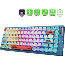 1001 Sense Tkl Rgb Wireless/bluetooth/kablolu Mekanik Red Switch Gaming Klavye - 3 Yıl Garantil