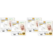 1001 Protection Yenidoğan Bebek Bezi 1 Numara (2-5 Kg) 128 Adet – 2’li Jumbo Set, Maksimum Koruma (2
