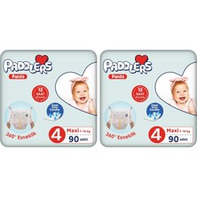 1001 Külot Bebek Bezi 4 Numara Maxi 90 Adet (7-14 Kg) Ekstra Fırsat Paketi (2 Paketi)