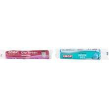 1001 Profesyonel Çöp Torbası, Jumbo Boy 80 cm x 110 cm (7 Adet/rulo) ve Cook Çöp Torbası Büyük Bo
