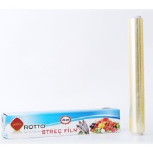 1001 Pietra Rotto Pvc Streç Film Rulosu, Kesici Kutulu, Güçlü ve Esnek, Hava Geçirmez, Buzdolabı ve