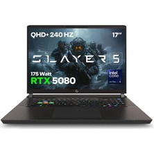 1001 Slayer5 9XL-5080 C3 Intel Ultra 9 275HX 64GB Ram 2tb SSD RTX5080 17" 240Hz Qhd+ Freedos Oyuncu Lapto