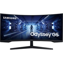 1001 34” Odyssey G5, Uwqhd, Va, 3440X1440, 165 Hz, 1 Ms, Hdmı, Dp, 165 Hz Gaming Monitör, LC34G55TWWRX