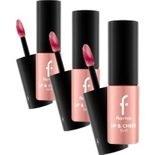 1001 Lip & Cheek Tint - Mat ve Kalıcı Su Bazlı Likit Dudak/yanak Renklendiricisi (3 Paketi)
