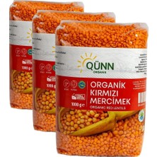 1001 Organik Kırımızı Mercimek (3 Paketi)