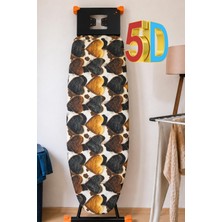 1001 5d Özel Kumaş Keçeli Ütü Masası Kılıfı Masaya Göre Ayarlanabilir Ipli Stoperli 55X140CM T