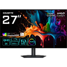 1001 MO27Q28G 26,5" Woled Gaming Monitor, Qhd (2560X1440), 280Hz, 0.03MS Gtg, Mat Ekran, HDMI 2.1, Displa