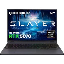 1001 Slayer R9T-5070 V2 C2 Amd Ryzen 9 8945HX 32GB Ram 2tb SSD RTX5070 16" 300Hz Qhd+ IPS Freedos Oyuncu