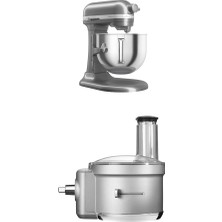 1001 Artisan Kaldırılabilir Kaseli Stand Mikser, Medallion Silver, 6,6 L ve Mutfak Robotu Aksesuarı-5k