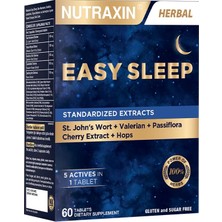 1001 Easy Sleep 60 Tablet - Sarı Kantaron, Vişne, Kediotu Kök ve Çarkıfelek Ekstresi