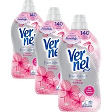 1001 Max Konsantre Çamaşır Yumuşatıcısı 1320 ml 55 Yıkama Çiçek Ferahlığı (3 Paketi)