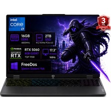 1001 Loq 17IRX10 83JH00CNTR-01 I7-13650HX 16GB Ddr5 2tb SSD RTX5060 8gb Tgp 115W 17.3" IPS 165Hz Freedos