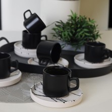 1001 Mermer Stackable Çay Takımı 12 Parça 6 Kişilik 17951