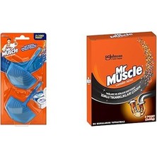 1001 Aqua Blue 2'li Klozet Bloğu (1 x 2 Adet) ve Mr Muscle Yağları ve Kirleri Eriten Lavabo Açıcı G