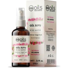 1001 Kaoils Saf Gül Suyu - 100% Pure Rose Water 100 ml - Doğal Gül Mayası Hidrolatı - Canlandırıc�