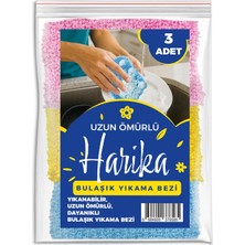 1001 Harika Bulaşık Süngeri, Bulaşık Yıkama Bezi. Yıkanabilir, Uzun Ömürlü, Bol Köpüren, Daya