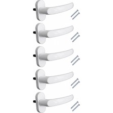 1001 Pvc Pencere Kolu 5 Adet – Plastik Cam Kolu, Evrensel Uyumlu, Vidalı Montaj, Dayanıklı Beyaz Pen