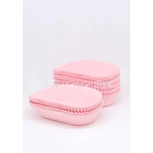 1001 Takribi 200 Adet Büyük Boy Pembe Ekler Kağıdı 8.5x4 Cm, Baklava Sunumluk, Muffin Kek Kalıbı