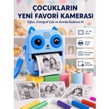 Mossem Anında Baskılı Çocuk Fotoğraf Makinesi Termal Yazıcılı Selfie Kamerası