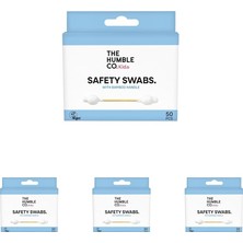 1001 Cotton Swabs Kids Safety Swabs 50 Pcs Çocuklar Için Emniyetli Kulak Çubuğu Beyaz, Çevre Dostu P