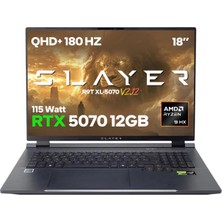 1001 Slayer R9T XL-5070 V2.12 C7 Amd Ryzen 9 8945HX 16GB Ram 1tb SSD RTX5070 18" 180Hz Qhd+ IPS Feedos Ga