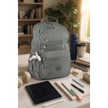 İmaks 571 Krinkıl / Klinkır Su Geçirmez Hafif Çok Gözlü Büyük Boy Okul, Seyahat, Spor, Laptop  Sırt Çantası 9-1B