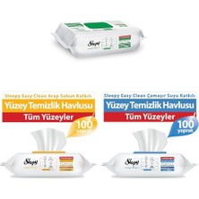1001 Easy Clean 6 Adet Beyaz Sabun & Çamaşır Suyu & Arap Sabunu Katkılı Yüzey Temizlik Havlusu