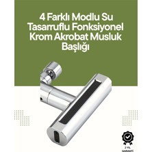 Astraltech Krom Musluk Başlığı | 4'ü 1 Arada Su Çıkışı | Kolay Montajlı