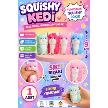 Eneci 1 Adet Yumuşacık Eğlenceli Sukuşi Sevimli Kedi Renkli Squıshy Oyuncak 9 cm