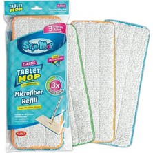 Mons Tablet Mop Yedek Bez 3 Adet Microfiber Spin Mop (Başka Marka Gönderilmez )
