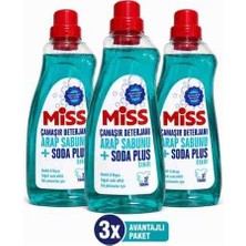 Miss Çamaşır Deterjanı Arap Sabunu + Soda Plus Etkili 1500 ml ×3 Adet