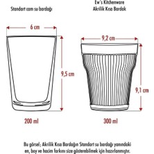 Esranın Dünyası Akrilik Lacivert Tekli Kısa Bardak & Su Meşrubat Kahve Yanı Bardağı 300 ml ( Cam Değildir )