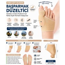 Yiwu Yıwu Çift Silikon Başparmak Düzeltici – Gündüz ve Gece Kullanım Için Ayak Parmak Aralayıcı | Rahat ve Esnek Silikon Tasarım | Günlük Kullanım, Yürüyüş ve Açık Hava Aktiviteleri Için | Bej