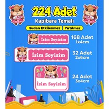 Sb Store Okul Kreş Kişiye Özel Isim Etiket Seti Kapibara Temalı - Model 758