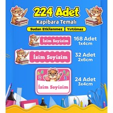 Sb Store Okul Kreş Kişiye Özel Isim Etiket Seti Kapibara Temalı - Model 750