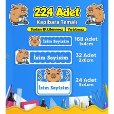 Sb Store Okul Kreş Kişiye Özel Isim Etiket Seti Kapibara Temalı - Model 757