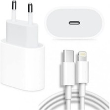 Rio Battery Solgun iPhone 12 Pro Max Uyumlu 25W -Watt Hızlı Şarj Aleti Adaptör ve Usb-C Lightning Kablo Seti